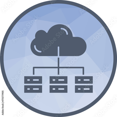 Multiple Cloud Servers icon vector image. Suitable for mobile apps, web apps and print media.