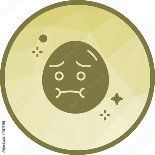 Nauseated Face icon vector image. Suitable for mobile apps, web apps and print media.
