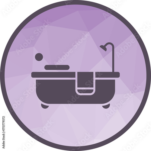 Person Taking Bath icon vector image. Suitable for mobile apps, web apps and print media.