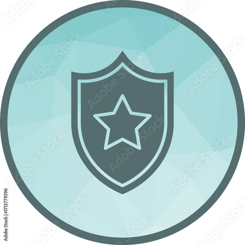 Police Badge icon vector image. Suitable for mobile apps, web apps and print media.