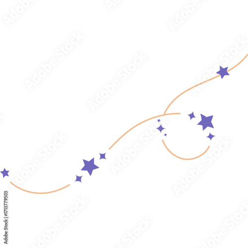 Star Curvy Line Decoration