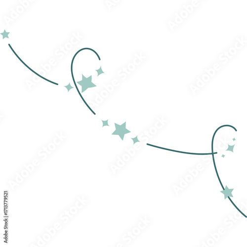 Star Curvy Line Decoration
