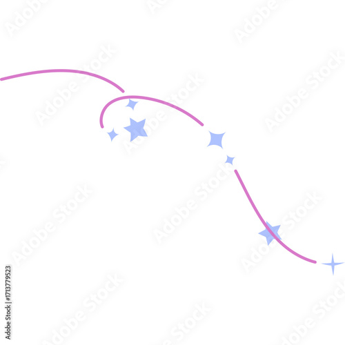 Star Curvy Line Decoration