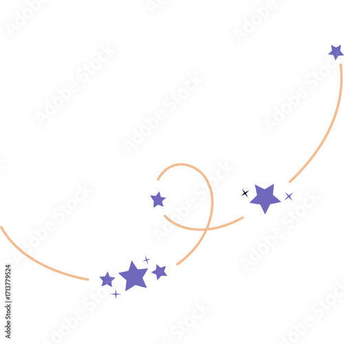 Star Curvy Line Decoration