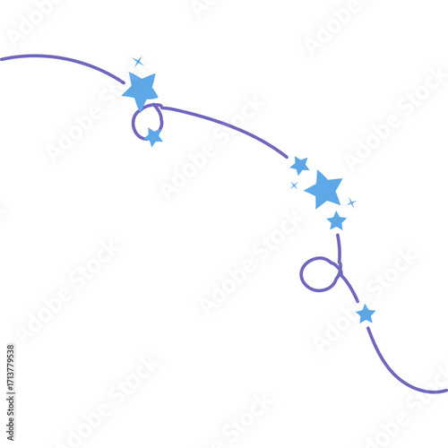 Star Curvy Line Decoration