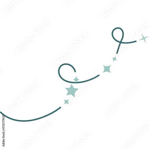 Star Curvy Line Decoration