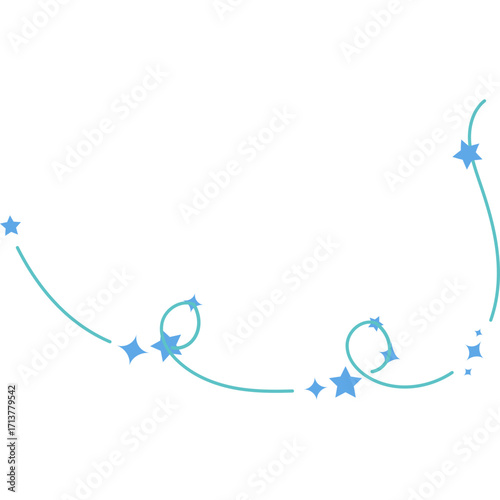 Star Curvy Line Decoration