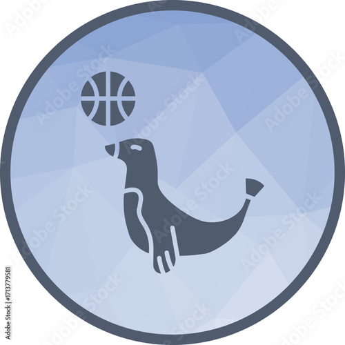 Sea Dog Performing icon vector image. Suitable for mobile apps, web apps and print media.