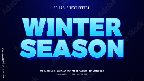 winter season editable text effect premium