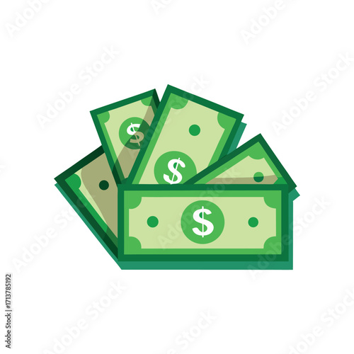 Dollar banknotes isolate on white background