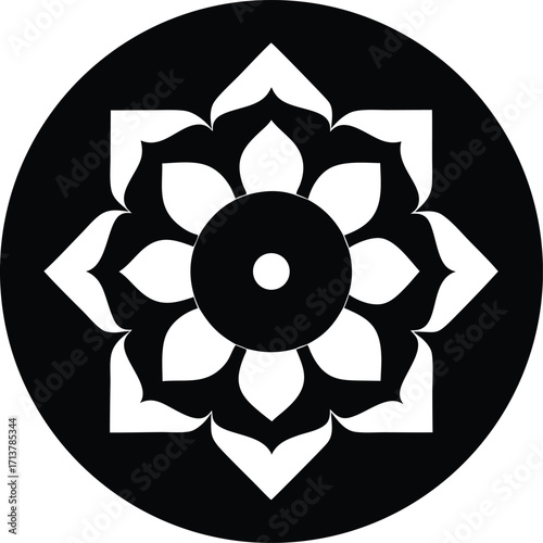 a highly detailed black and white mandala, complex geometric patterns, intricate symmetrical design, radial symmetry, sharp contrast, striking monochrome tones, hypnotic and mesmerizing

