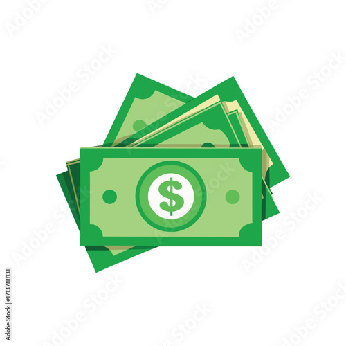Dollar banknotes isolate on white background