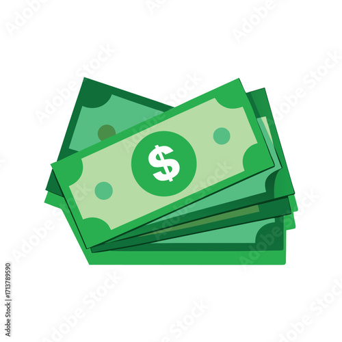 Dollar banknotes isolate on white background
