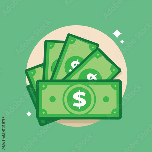 Dollar banknotes isolate on white background
