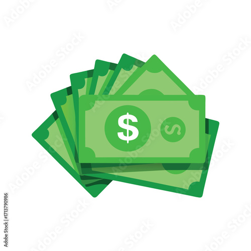 Dollar banknotes isolate on white background