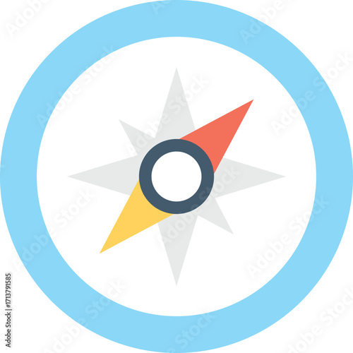 GPS Navigation Icon - Map Positioning and Guidance Graphic