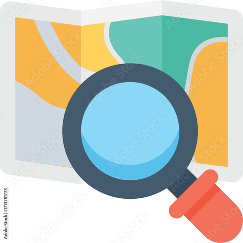 GPS Navigation Icon - Map Positioning and Guidance Graphic