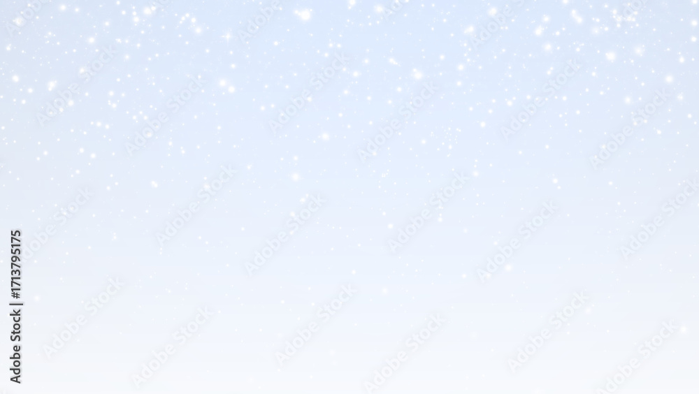 Fototapeta premium Snowfall with blue background for winter themes, overlays, and effects, translucent falling snow PNG