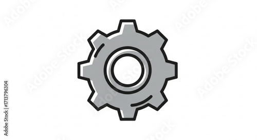 Illustration of a gray carabiner, a metal loop with a sprung gate used to quickly and reversibly connect components