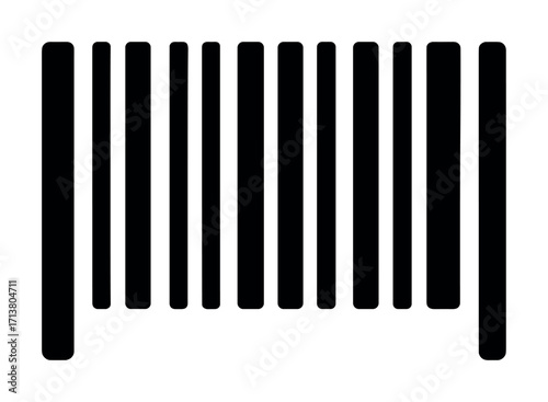 Black and white barcode on white background