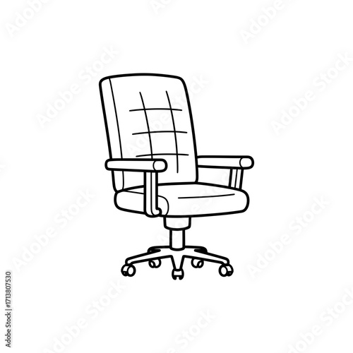 Doodle boardroom chair backrest patterned with square grids