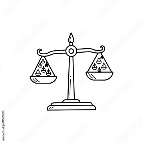 Doodle legal scale with balance line plates