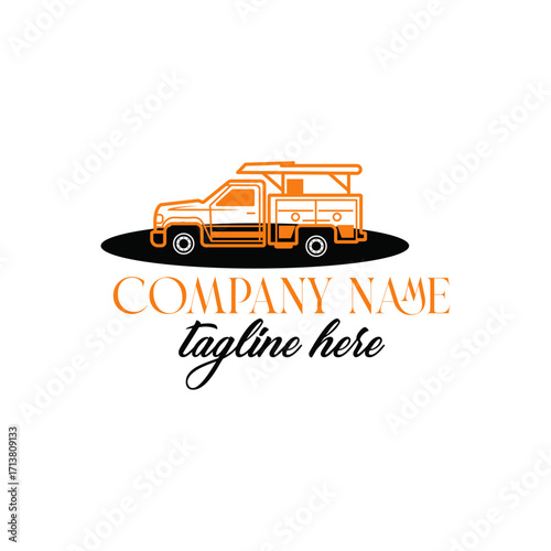 RV Travel Logo with Company Name and Tagline