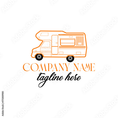 RV Travel Logo with Company Name and Tagline