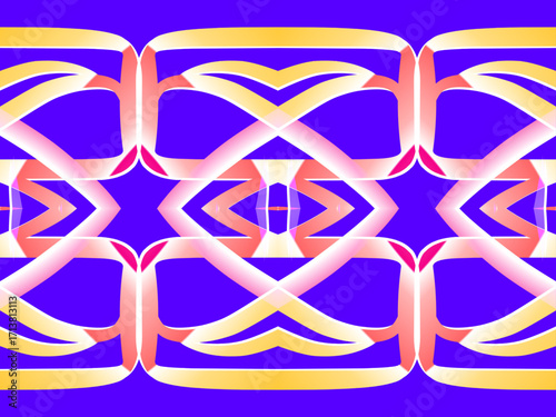 colourful aesthetic abstract gradient batik dayak line art shape wallpaper background pattern	