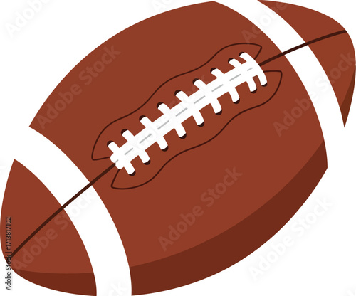 American football ball classic sport object isolated vector