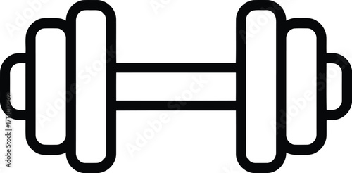 Dumbbell icon fitness equipment strength training workout gear vector