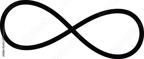 Infinity symbol hand drawn line art concept vector