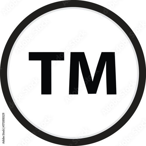 Trademark symbol icon isolated on business legal concept vector