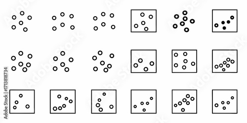Visualizing data distributions and patterns with abstract circle clusters and scatter plots for analysis