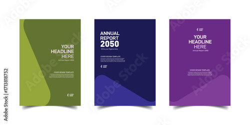 Modern travel document template with passport and visa design for business and tourism, Corporate annual report cover design