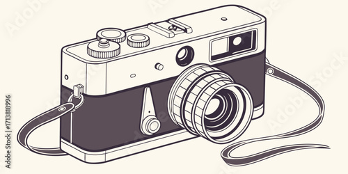 Capture timeless moments with this vintage camera, perfect for creative projects and nostalgic designs.