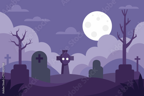 halloween night landscape