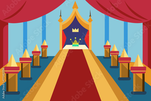 red carpet on stage