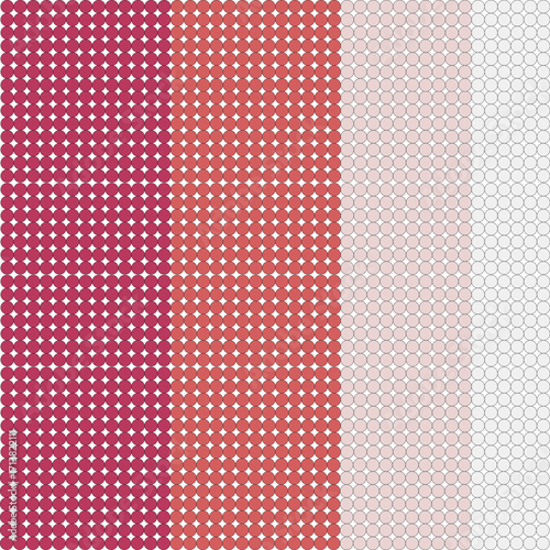 Seamless pattern set with colorful polka dots, a classic geometric retro design for fabric, wallpaper, or digital backdrops