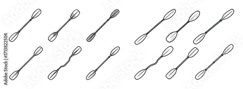 Kayak Paddle Icons