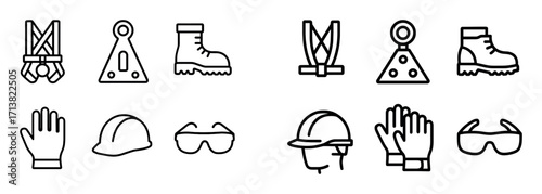 Roofer Safety Icons