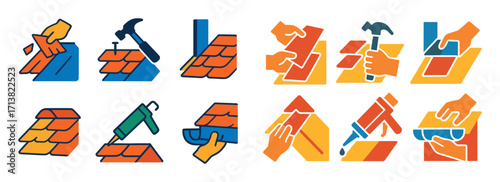 Colorful Roofer Icons