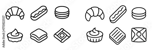 Minimalist Pastry Icons