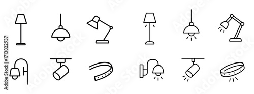 Minimalist Lighting Icons