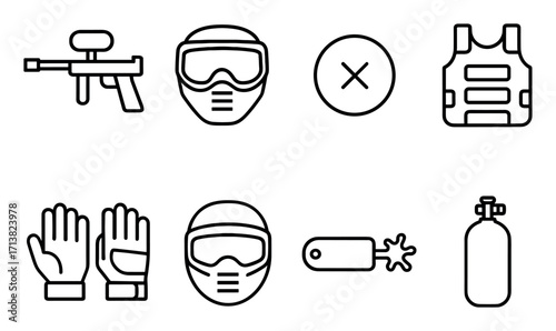 Minimalist Paintball Icons