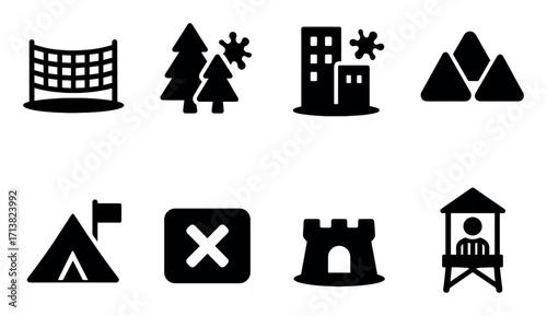 Paintball Icons Grid