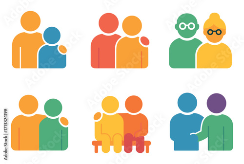 Colorful Loved Ones Icons