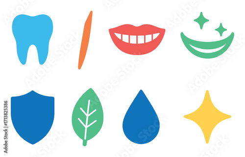 Colorful Oral Care Icons
