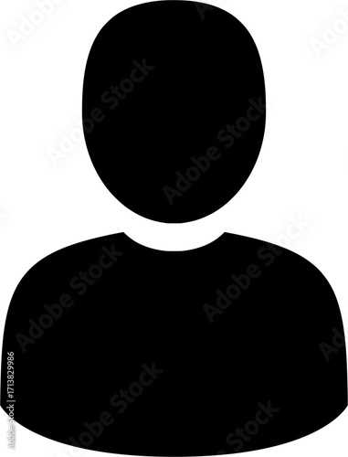Simple silhouette person icon representing user profile or anonymity