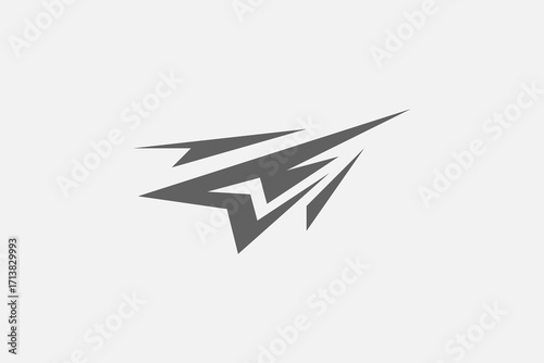 Abstract arrow move fast logo 